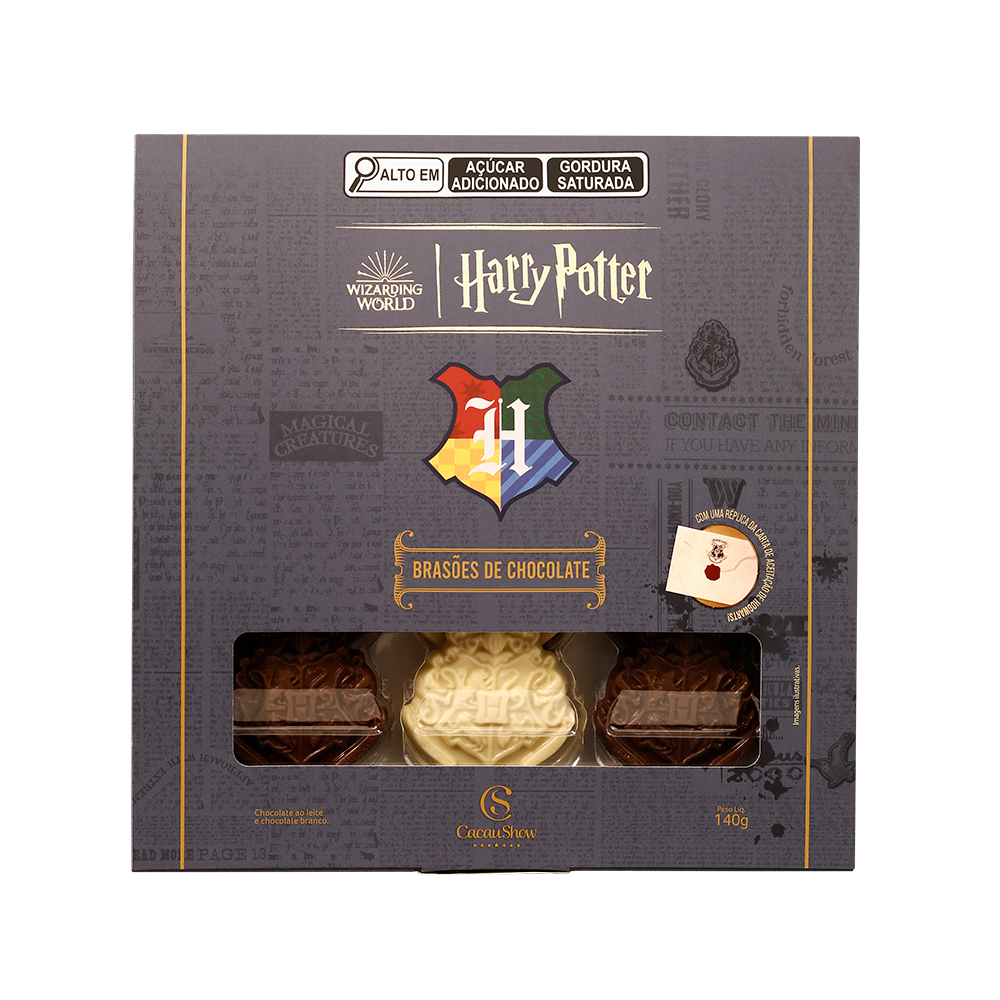 Caixa Brasão Harry Potter 140g